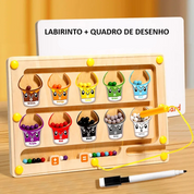 Labirinto e Prancheta Montessori 2 em 1 para Crianças