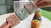 Blocos de Silicone Montessori para Bebês