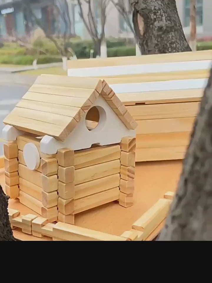 Quebra-Cabeça 3D de Madeira Montessori Várias Opções de Montagem - 100 Peças