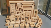 Blocos Numéricos de Madeira Montessori Educativos