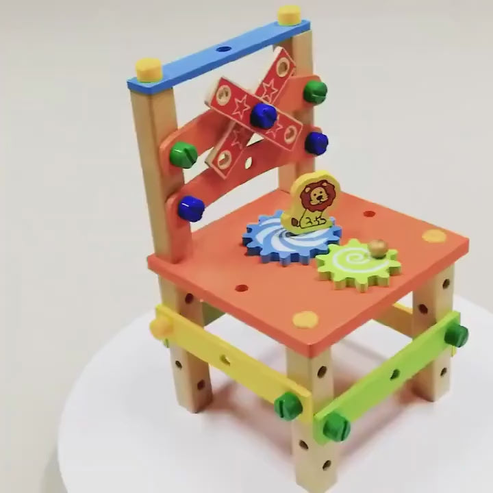 Cadeira Montessori de Montagem Várias Opções em Madeira para Crianças