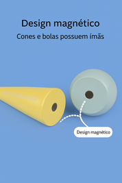 Conjunto Playset de Sorvete e Chá de Madeira Montessori