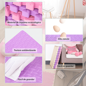 Tapete de Espuma Antiderrapante para Bebês - 8 Peças